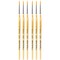 JUNIOR Synthetics Student Brush, Synthetic, Tempera, Round, Series 303, Size 3, Pack of 6